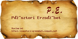 Pásztori Erzsébet névjegykártya